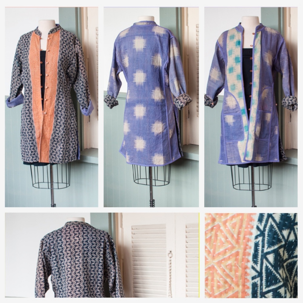Kantha jacket coat New from vintage quilted saris